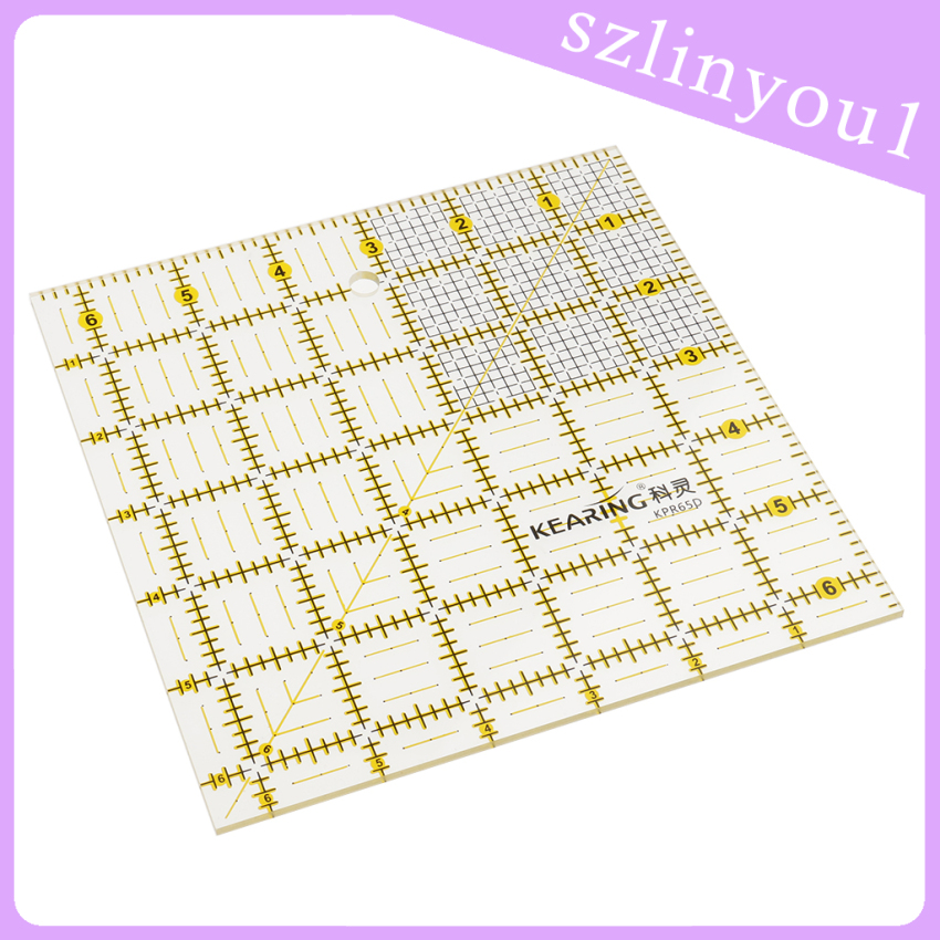 New Arrival Grid Design Square Acrylic Ruler Patchwork Quilting Template Tailor Ruler