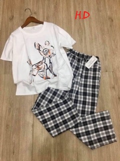 Set áo thun quần sọc hottrend
