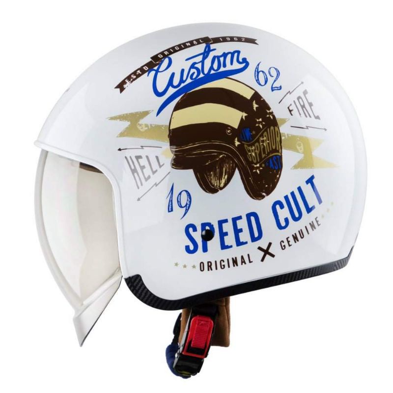 Nón bảo hiểm 3/4 kính âm Royal M139 Trắng tem V9 -mũ bảo hiểm đẹp bảo hành 1 năm