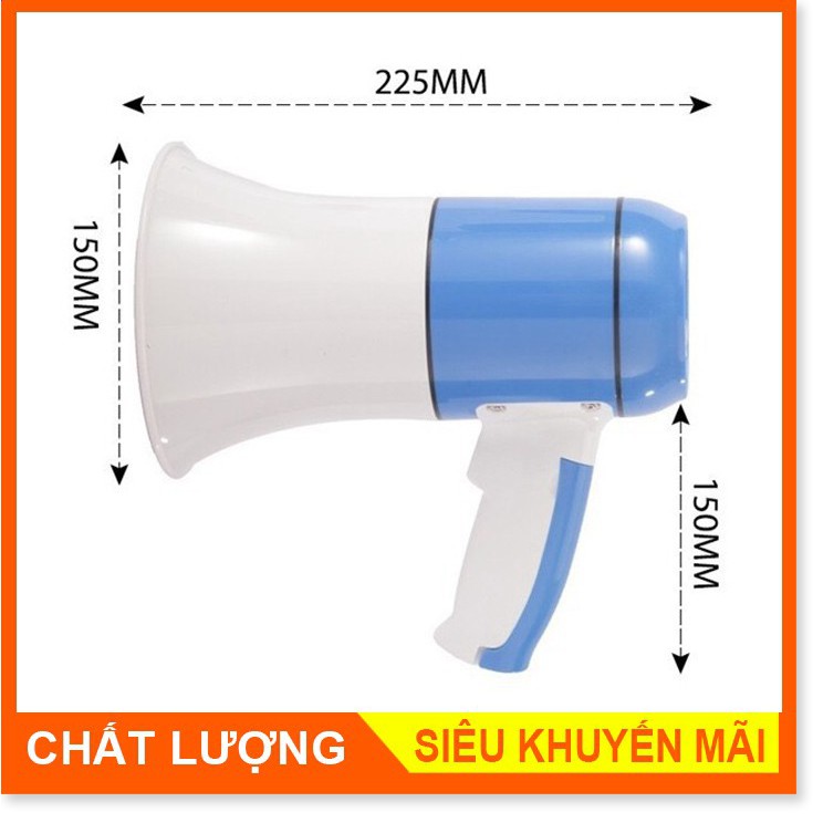 Loa Phóng Thanh Pin Sạc Cầm Tay  Megaphone MS16-003 Có Khe Cắn USB, Ghi Âm Phát Lại