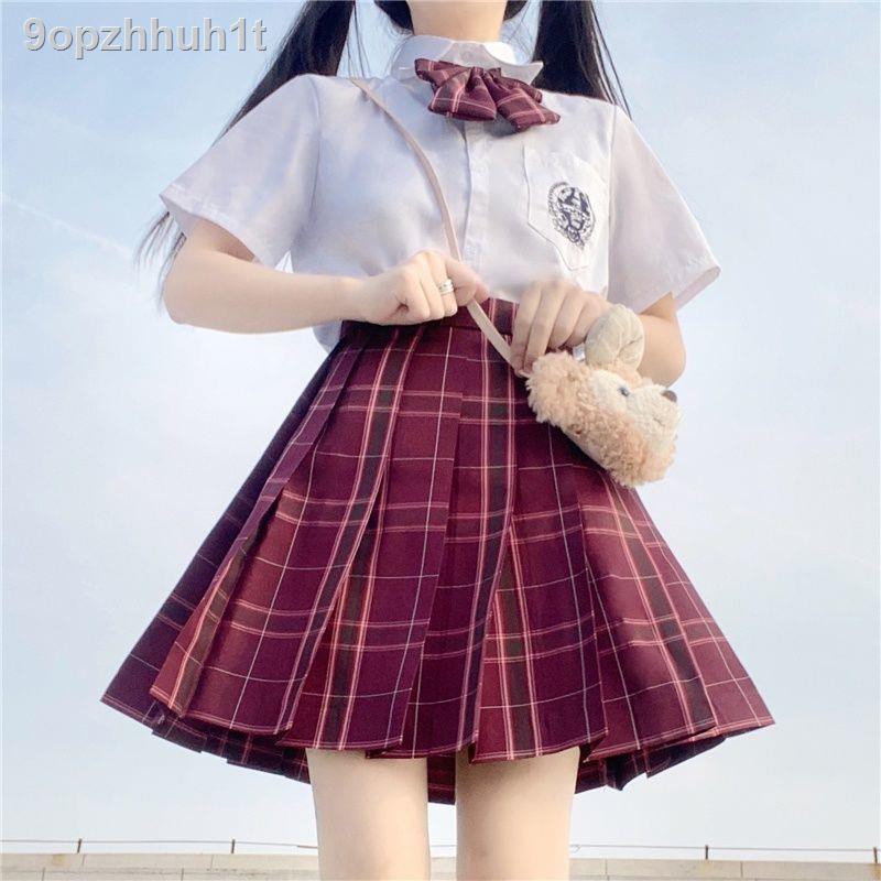 váy tennischân váy suông◇✲Bộ sưu tập Nhật Bản JK Uniform đồng phục học sinh lớp vụ mùa hè đại gió Haohai áo sơ m