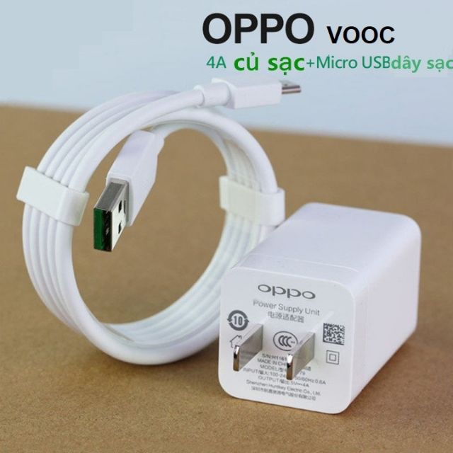 Bộ sạc nhanh Oppo VOOC 5V/4A - Sạc 5p 2H đàm thoại