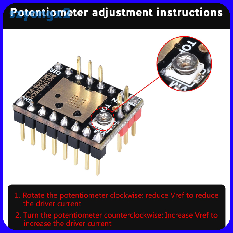 [Szyongx2] BIGTREETECH TMC2209 Stepper Motor Driver 2.8 A 3D Printer Part For SKR V1.2