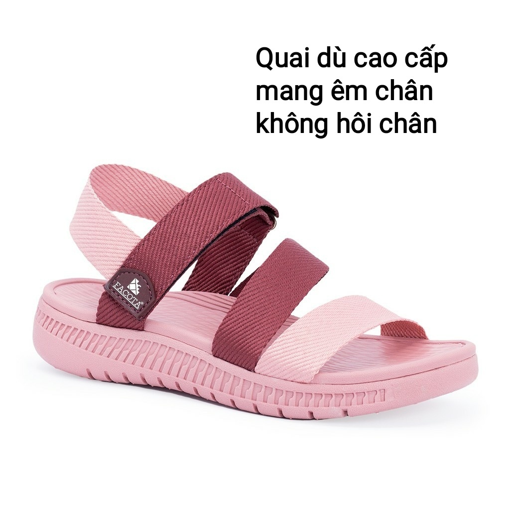 FACOTA giày dép sandal nam, nữ hồng phối mang đi chơi đi học HA08