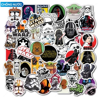 STAR WARs stickers - Chất liệu PVC chất lượng cao chống nước - Kích thước 4-8cm -  Sticker Việt Nam