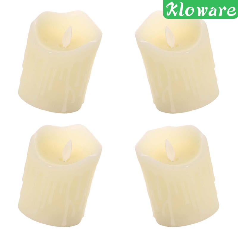 Bộ 4 đèn LED hình nến chạy bằng pin dùng trang trí tiệc cưới