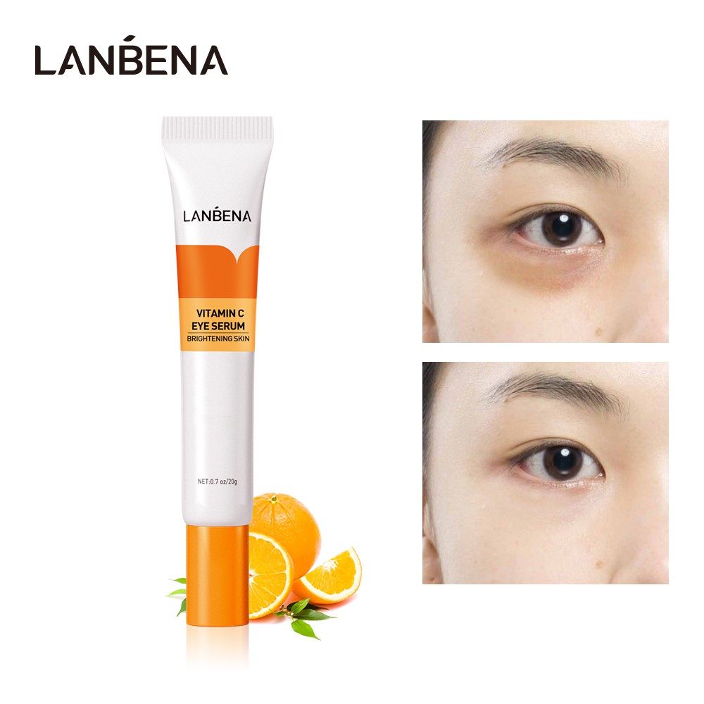 Serum Vitamin C Lanbena làm sáng da chống nếp nhăn và bọng mắt cao cấp 20g