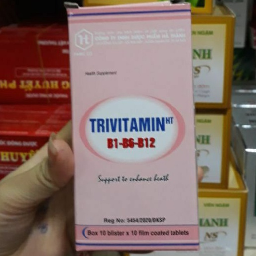 Vitamin 3B - Trivitamin B1-B6-B12 - hộp 100 viên