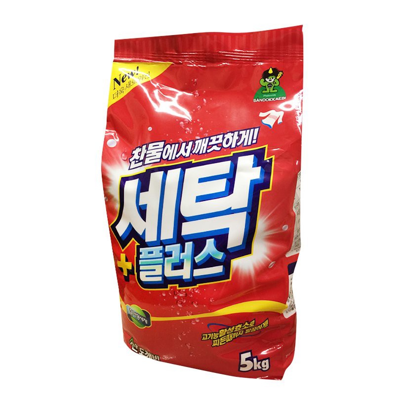 [Chỉ dùng cho máy giặt cửa trên] Bột giặt Sandokkaebi 5kg (Nhập khẩu Hàn Quốc phân phối bởi Hando)