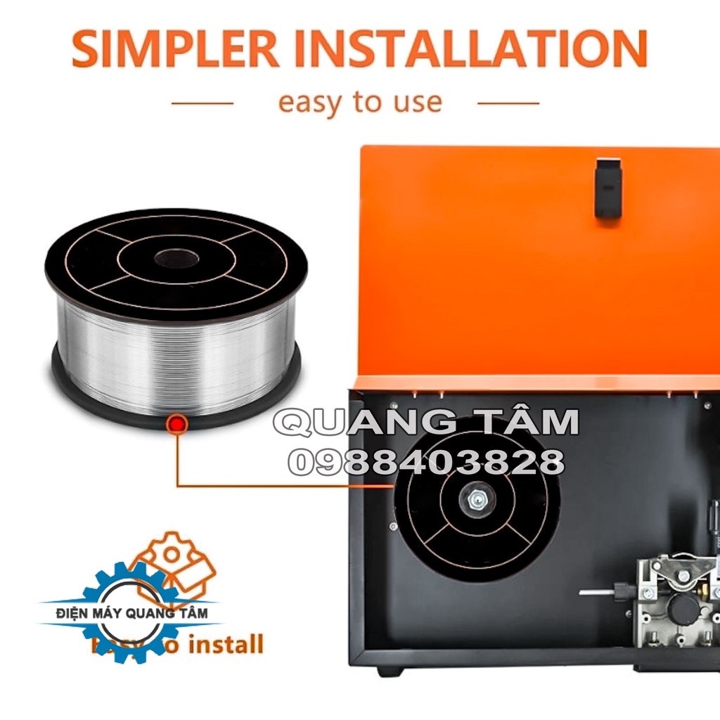 Cuộn Dây Hàn MIG INOX 308 Lõi Thuốc 1Kg - 0.8/1.0mm  cho Máy Hàn MIG