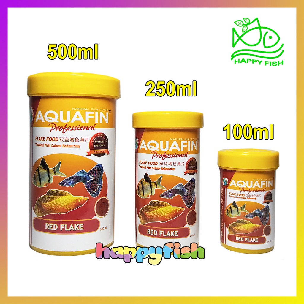 Aquafin Red Flake - Thức ăn cá cảnh dạng lá. Lọ 100ml, 250ml, 500ml
