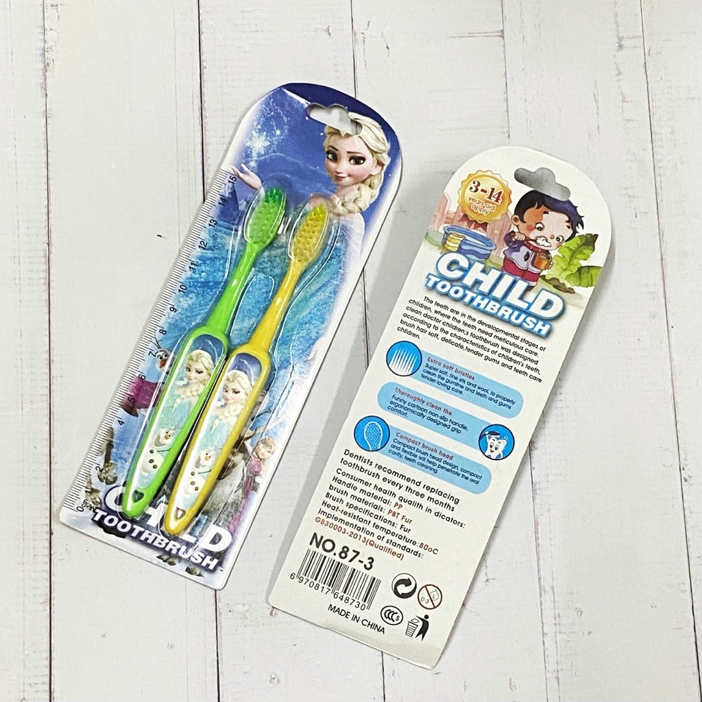 Set 2 Bàn Chải Đánh Răng Cho Bé 3-14 Tuổi Với Lông Tơ Mềm Mại Child Toothbrush (giao ngẫu nhiên)