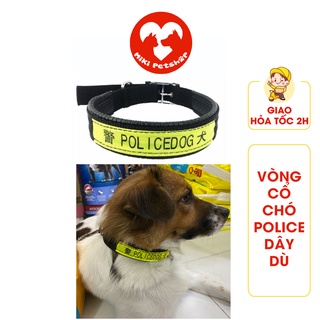 Vòng cổ cho chó police dây dù siêu ngầu - miki petshop