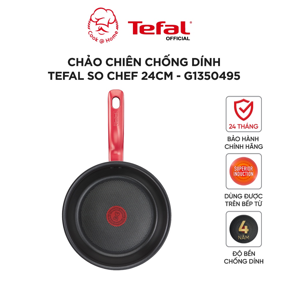 Chảo chiên chống dính Tefal So Chef dùng cho mọi loại bếp G1350296 - G1350495 - G1350696