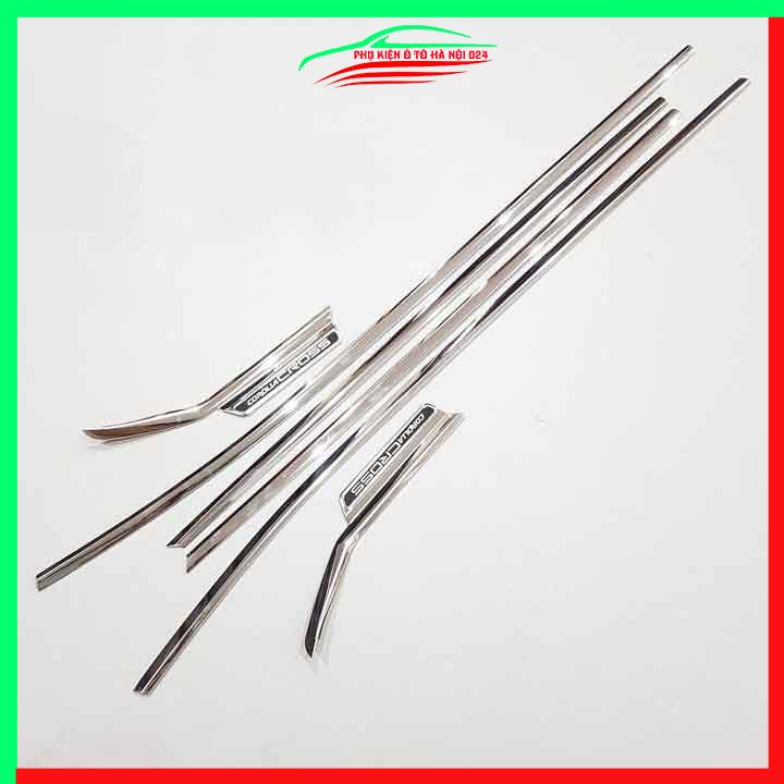 Bộ nẹp viền chân kính cong kính Corolla Cross 2020-2023 Inox sáng bóng chuẩn form xe