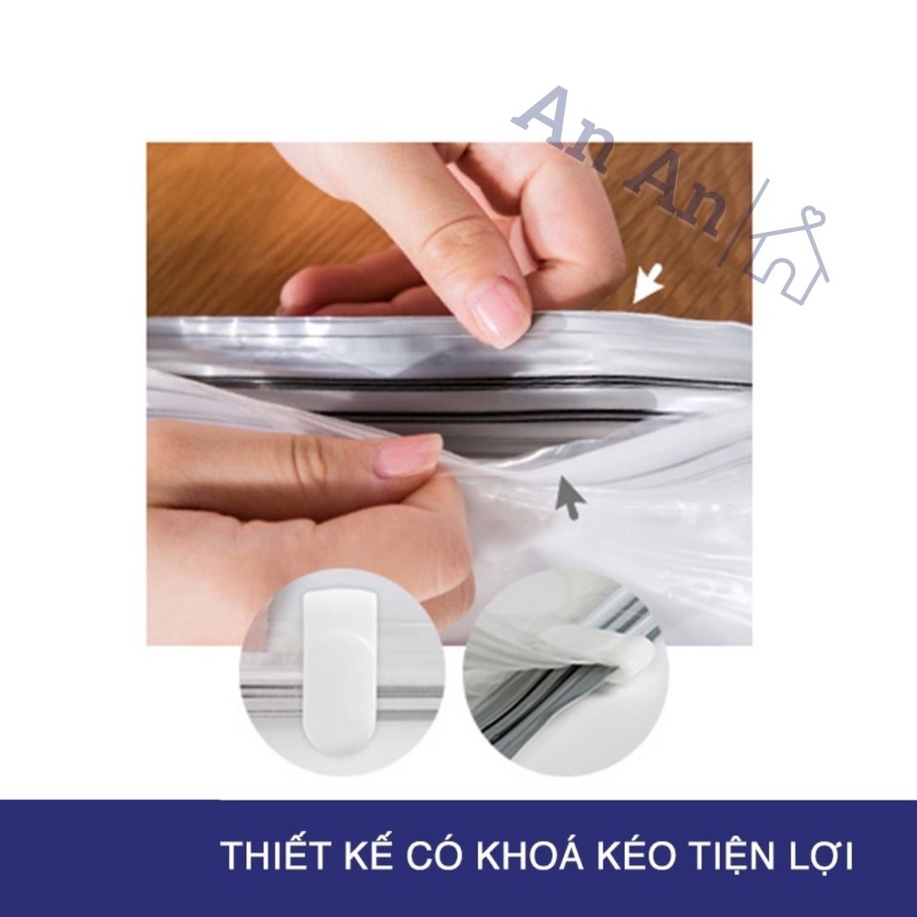 Túi Đựng Quần Áo Hút Chân Không Bằng Tay,Túi Zip Hút Chân Không Đựng Quần Áo Chăn Mền Gối Thông Minh