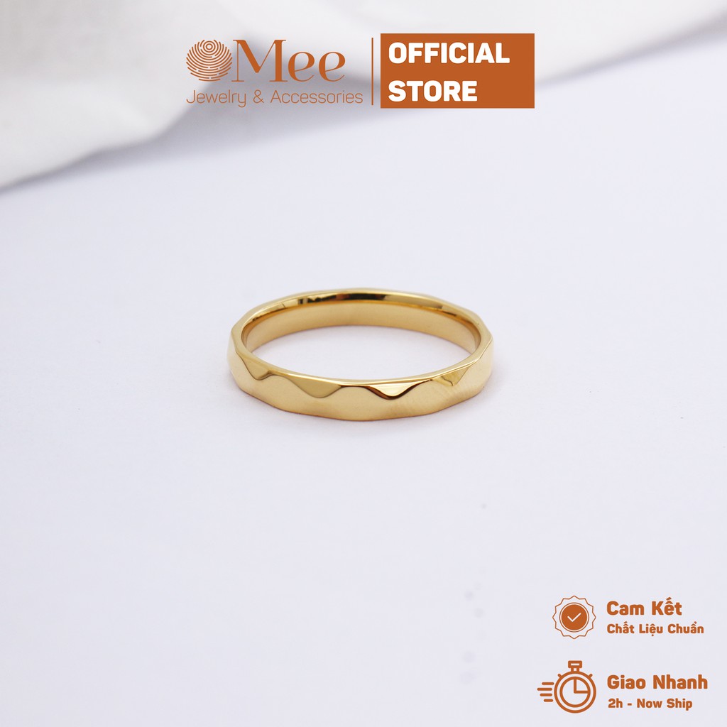 Nhẫn nữ MEE quả trám, bản nhỏ sang trọng - mạ vàng 18k - R3506