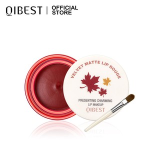 Son môi QIBEST chất nhung lì mịn 6 màu tuỳ chọn kèm cọ 25g