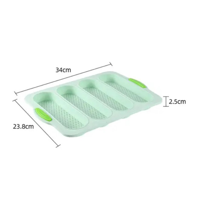 Khuôn silicone bánh mì baguette 4 ô