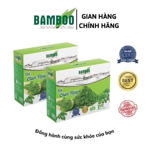 Combo 2 Bột chùm ngây BAMBOO nguyên chất, siêu mịn hộp 60g/ 20 gói