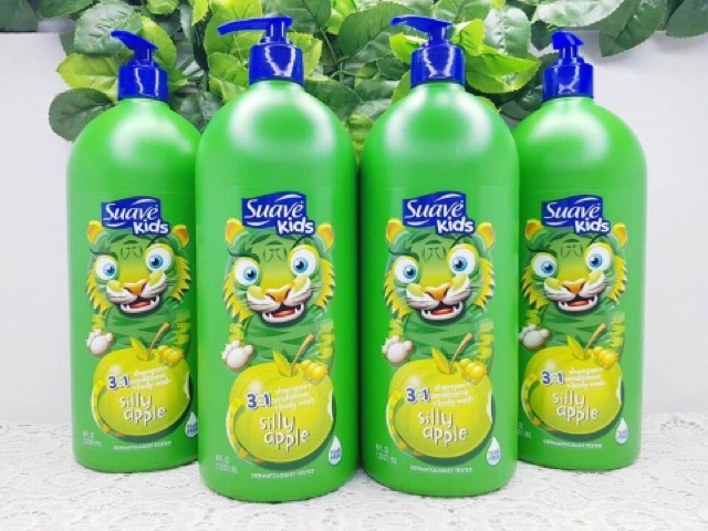 🍏 🍉SỮA TẮM, GỘI & XẢ cho Bé SUAVE KIDS 3 IN 1 Shampoo + Conditioner + Body Wash 665ml và 1180ml🍓