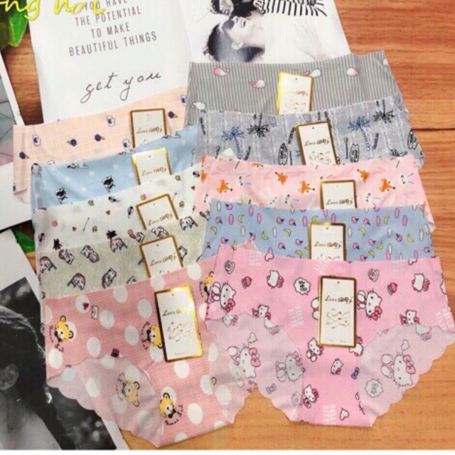 Quần Lót Đúc Su Lượn Sóng Thông Hơi Hình Cute