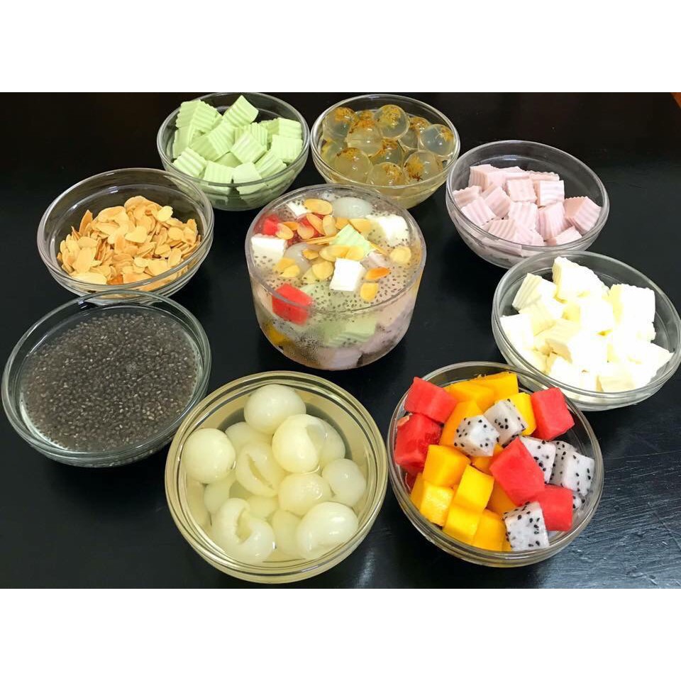 SET CHÈ KHÚC BẠCH NẤU 10 CHÉN