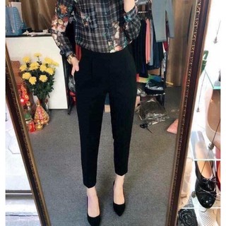 Quần baggy công sở lưng chun co dãn