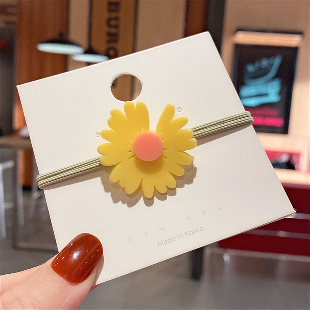 Dây buộc tóc co giãn họa tiết hoa cúc nhỏ dễ thương dành cho nữ