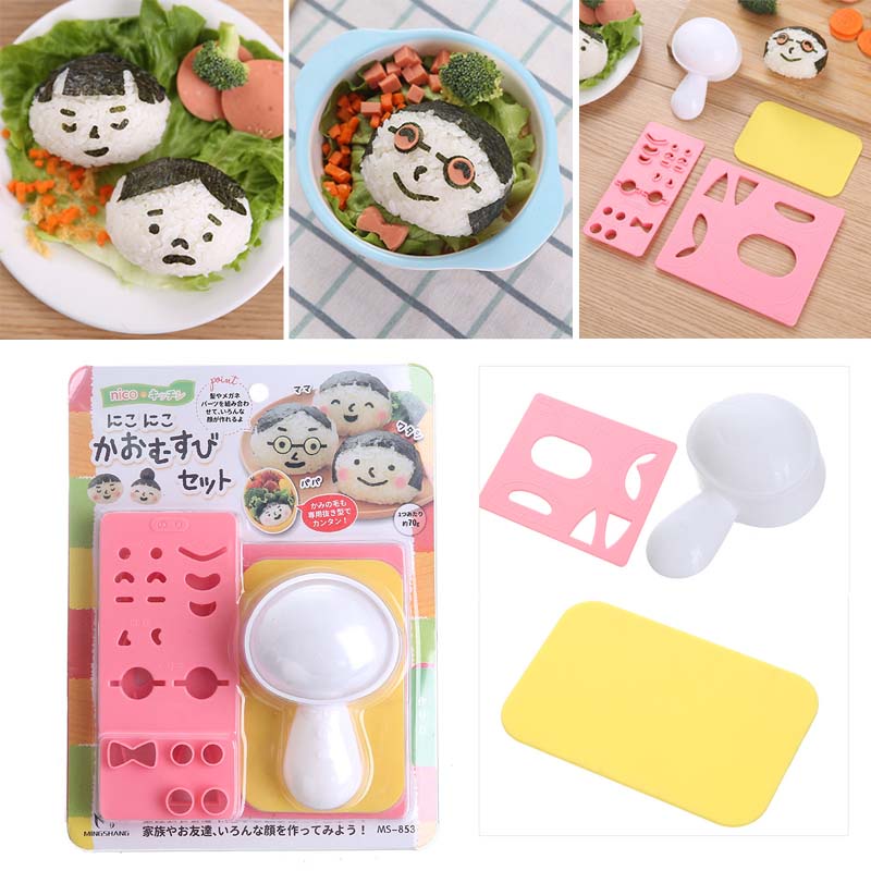 Khuôn làm cơm nắm hình hoạt hình dễ thương