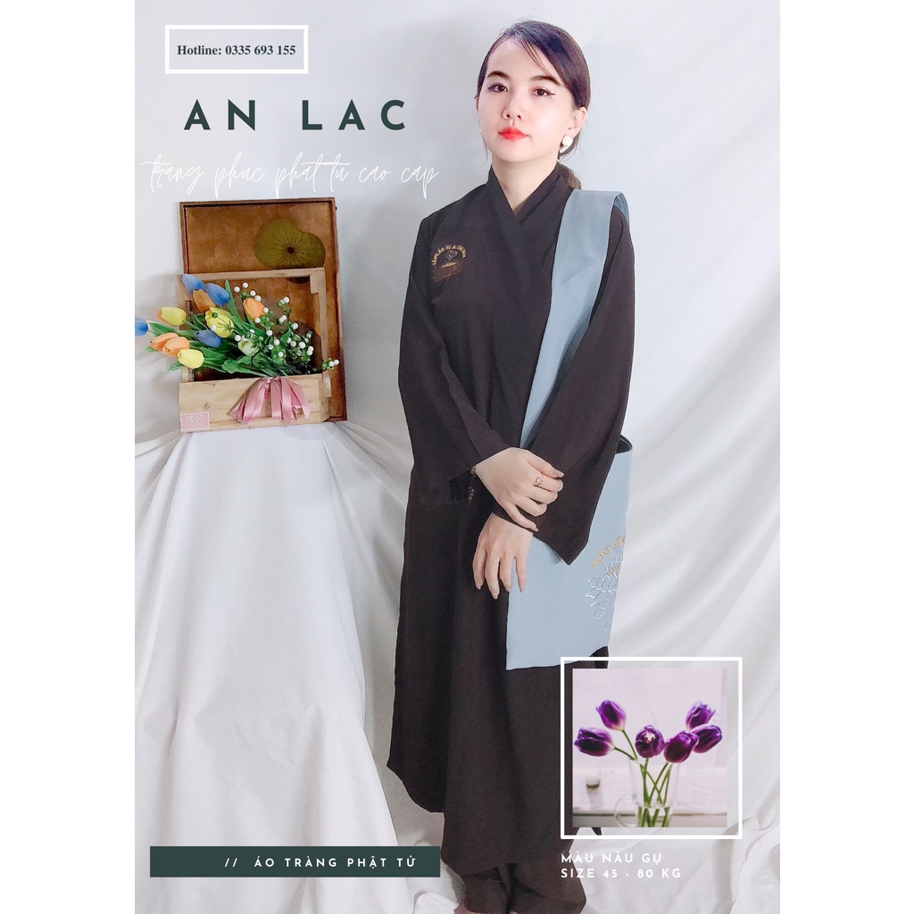 Áo tràng, áo lam phật tử đi lễ chùa AN LẠC, vải mềm mại thoáng mát rất kín đáo và lịch sự phù hợp đi lễ chùa