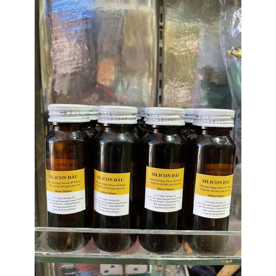 DẦU SILICON PHA LOÃNG SILICON ĐỔ KHUÔN[chai 50gram)