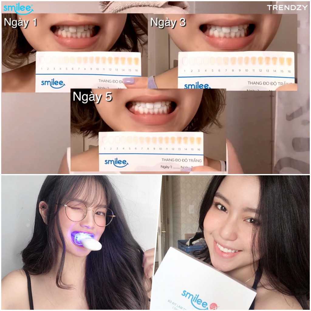 [Full COMBO Quà + Sale 30%] Smilee Max, Smilee Extra - Bộ kit tẩy trắng răng, làm trắng răng không ê buốt - Xuất xứ USA