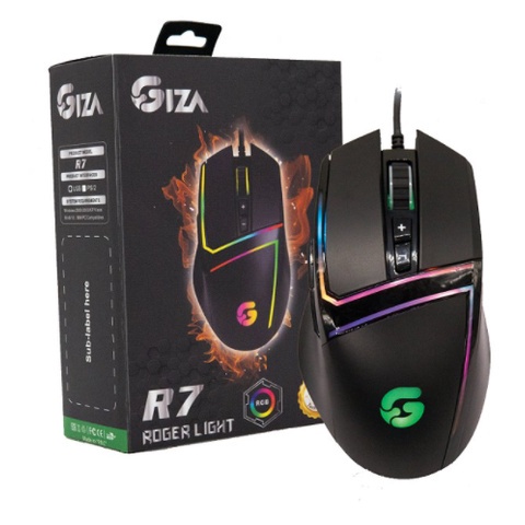 CHUỘT CÓ DÂY GIZA R7 USB Led RGB Gaming (7000 DPI)