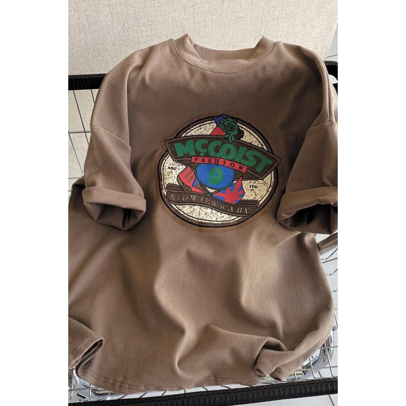 Áo thun HIIXIIVI 100% cotton tay ngắn cổ tròn in hình thời trang mùa hè phong cách Hàn Quốc cho nữ 2022