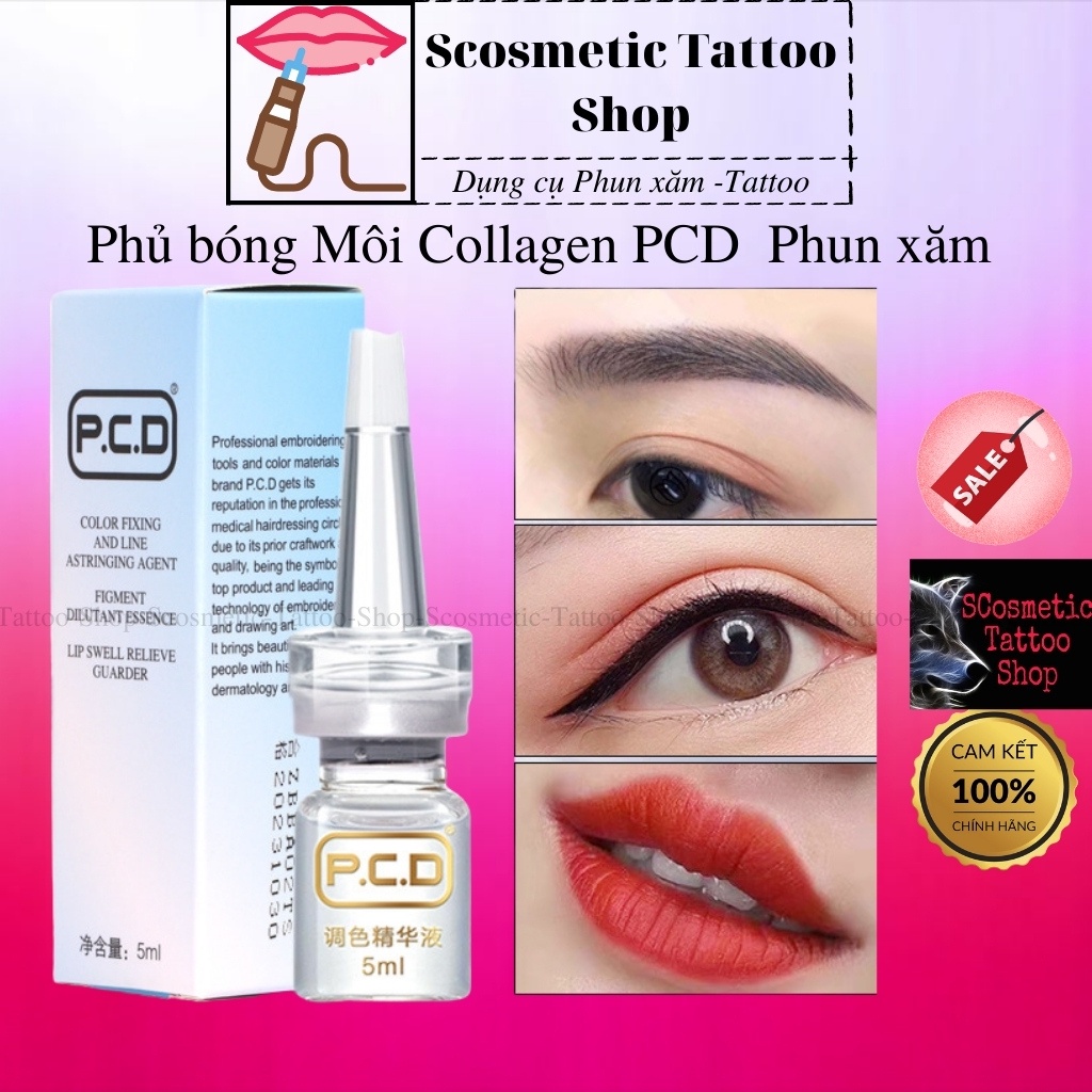 Phủ bóng môi College PCD ,Kích màu môi dễ dàng bong da không bị nhăn 5ml