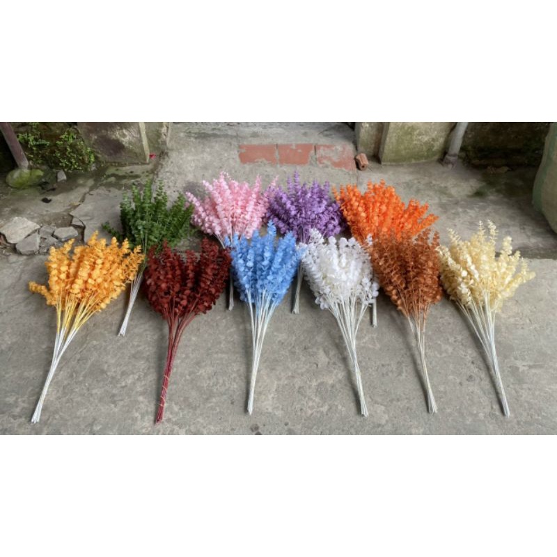 Cành Lá Giả /lá Táo Cao Su Mốc, Lá Bạch Đàn , Khuynh Diệp Khô, Eucalyptus ,  , Sliver Dollar Dùng Để Trang Trí Decor