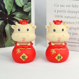 Combo 2 Trâu Tài Lộc trang trí bánh