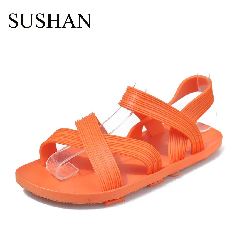 [Xả Kho Lẻ Size) Sandal Hè Đi Mưa Cao Su Siêu Dẻo Quai Chéo Chữ X Màu Cực Nổi Bật