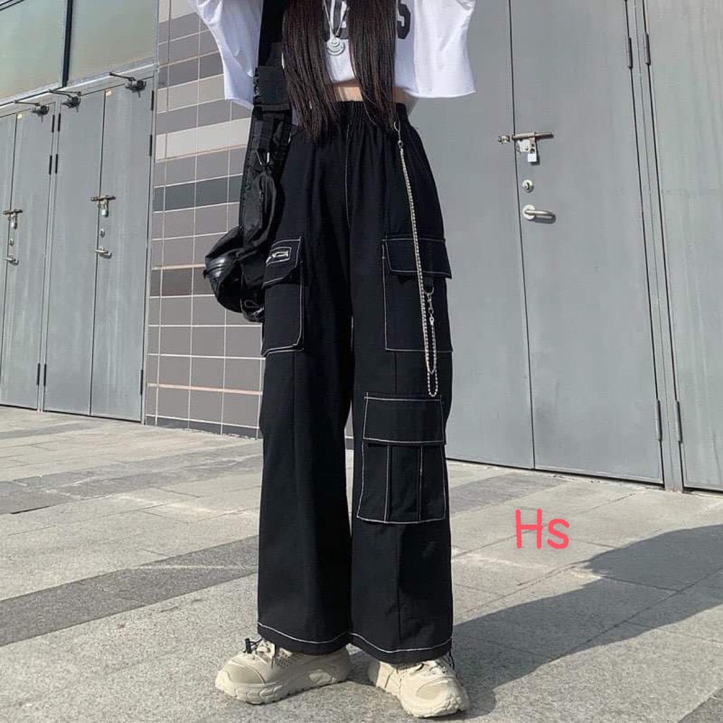 Quần Jogger Nam Nữ Giả Jean Tặng Kèm Xích Form Ống Rộng Để Xuông Hoặc Rút Dây Bo Gấu Unisex M.Store