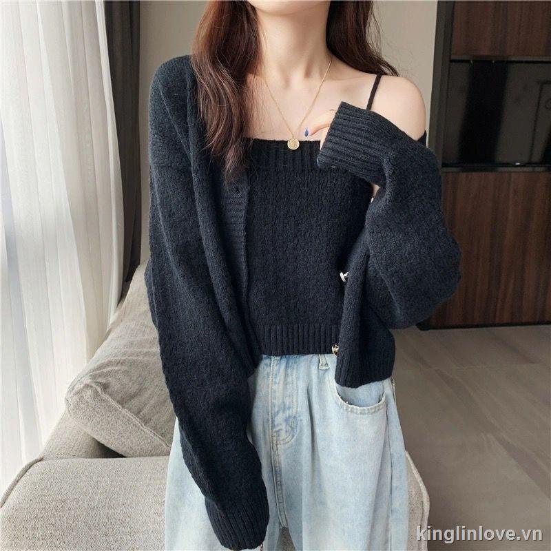 ❤Món quà❤Áo Khoác Len Cardigan Dáng Ngắn Thiết Kế Mới Thời Trang