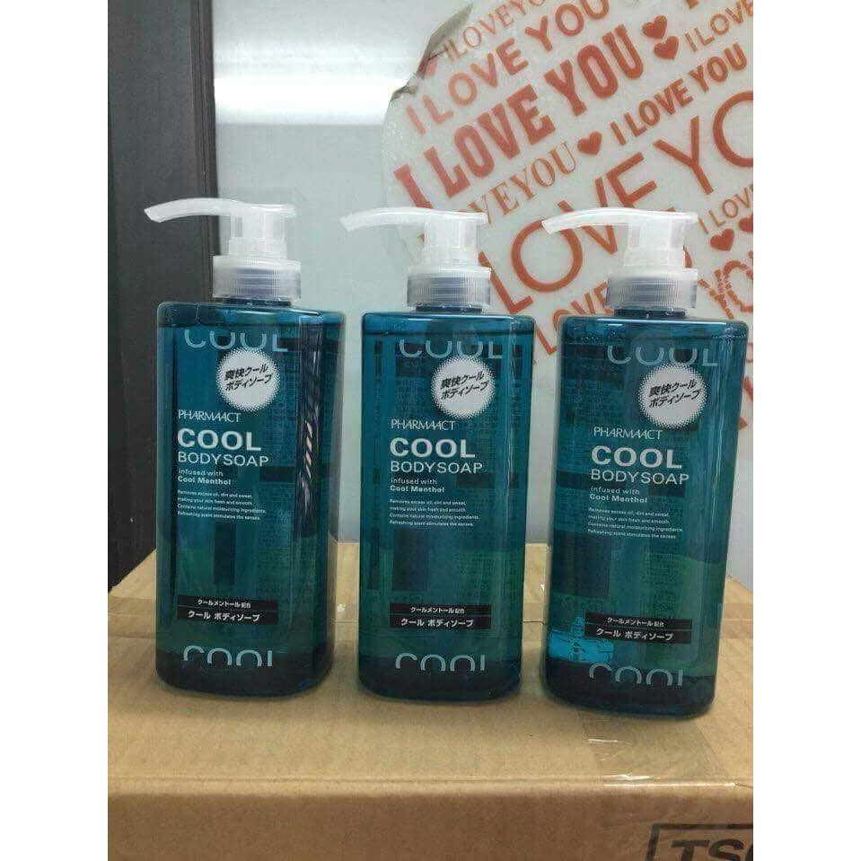 Sữa tắm cho Nam Cool Body Soap PHARMAACT Nhật Bản