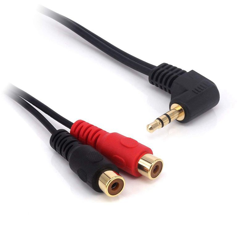 Dây cáp chia cổng 3.5mm 1/8inc TRS sang 2 cổng RCA kích thước 20cm hàng chất lượng cao