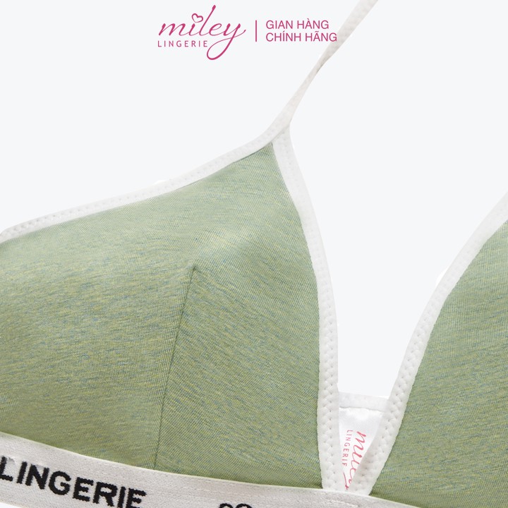 [Mã WABRM50 giảm 15% đơn 99k] Áo Ngực Thể Thao Nữ Không Gọng Cổ Chữ V Melange Active Miley Lingerie Màu Xanh BRM07012