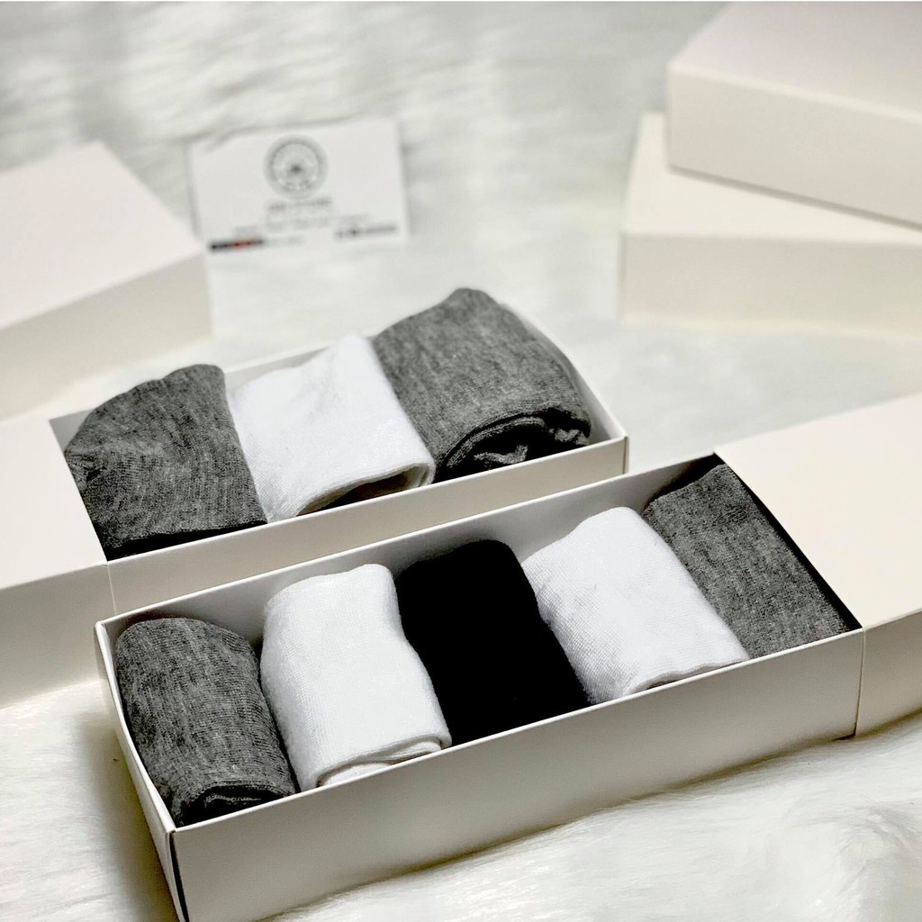 COMBO 5 ĐÔI TẤT THOÁNG KHÍ BASIC FULL BOX - GIN STORE