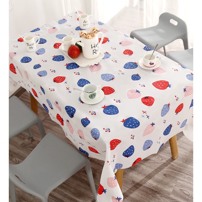 Tablecloth net red small fresh dining table anti-scalding rectangular coffee table waterproof desk tablecloth disposable PVC waterproof cloth