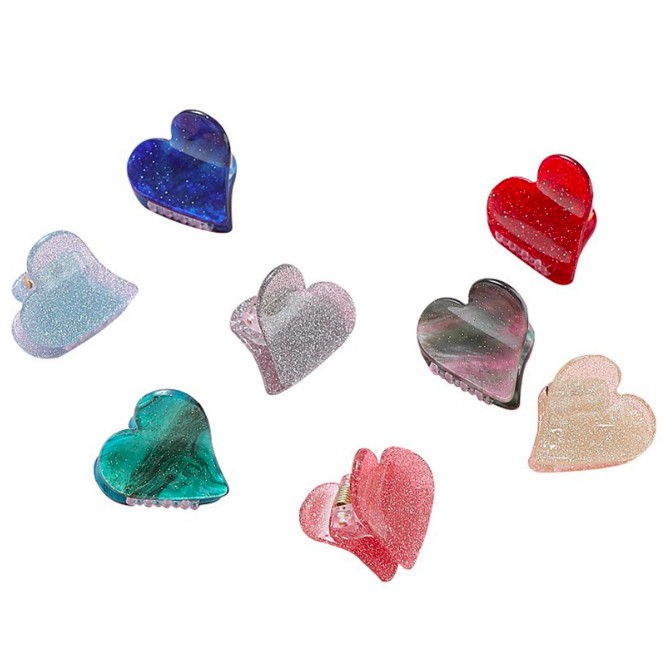 Kẹp Tóc Hình Trái Tim Nhiều Màu Tùy Chọn Xinh Xắn Phong Cách Hàn Quốc Cho Nữ