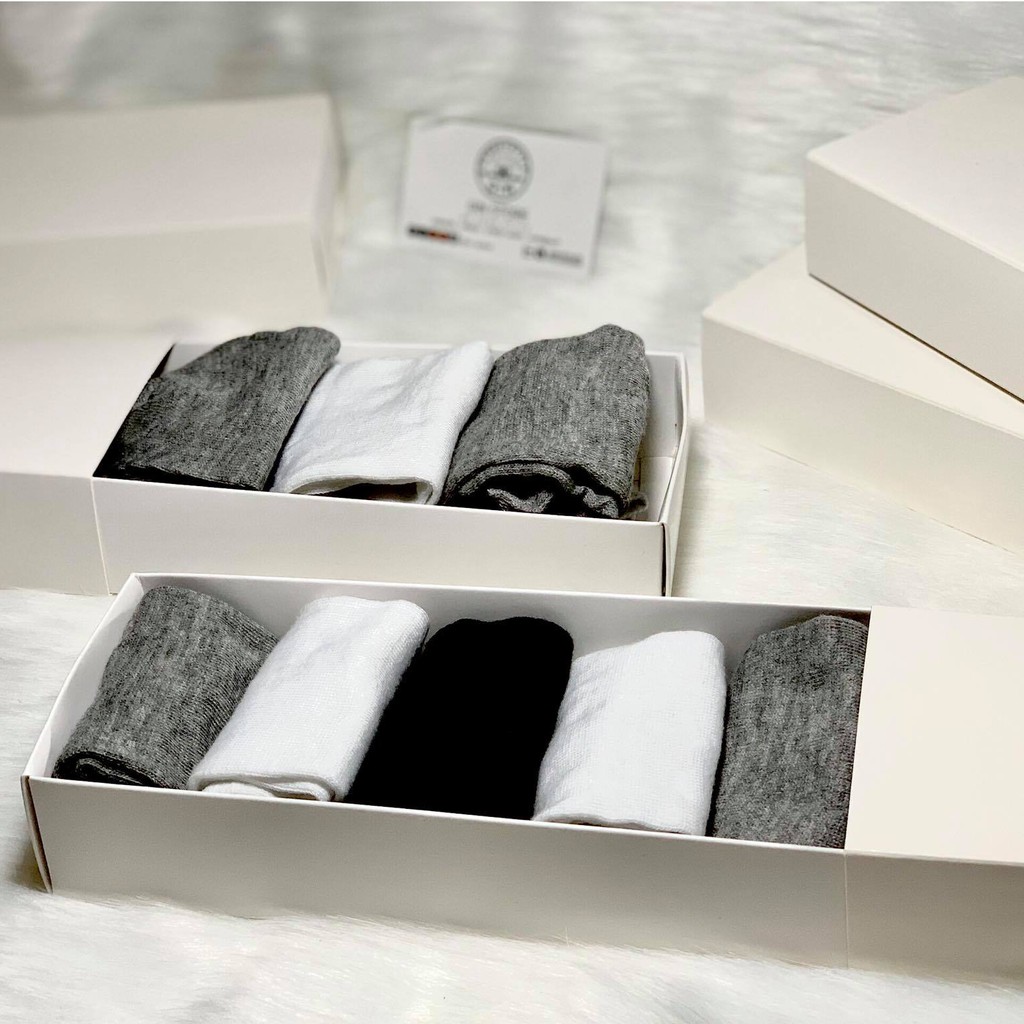 COMBO 2 HỘP 10 ĐÔI TẤT BASIC THOÁNG KHÍ - GIN STORE