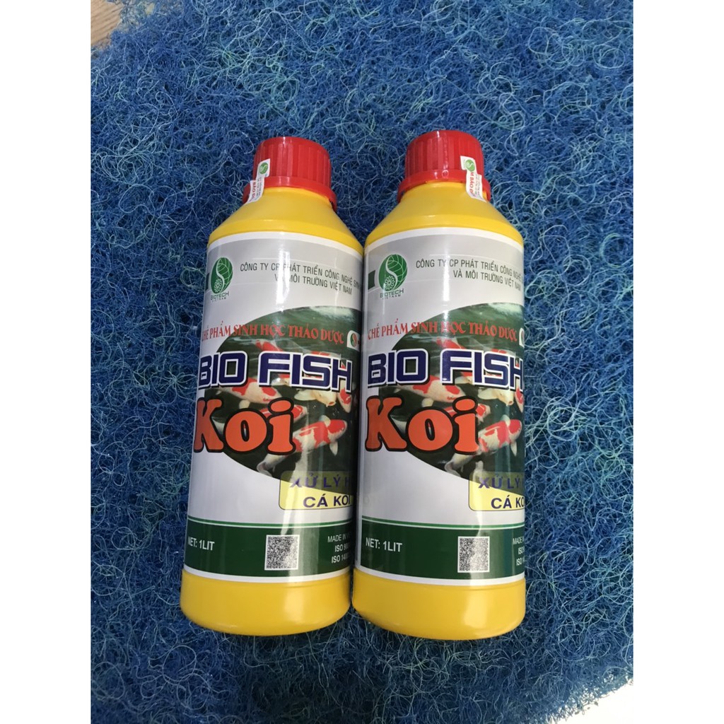 Vi Sinh Hồ Koi Bio FISH KOI 1000 ml. Vi sinh phân hủy cặn bẩn khử mùi tanh, làm trong nước hồ Koi