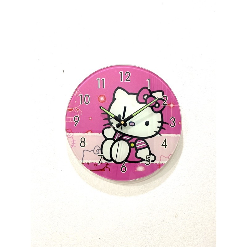 [ Đồng hồ KÍNH] trang trí treo tường mẫu mèo Hello Kitty